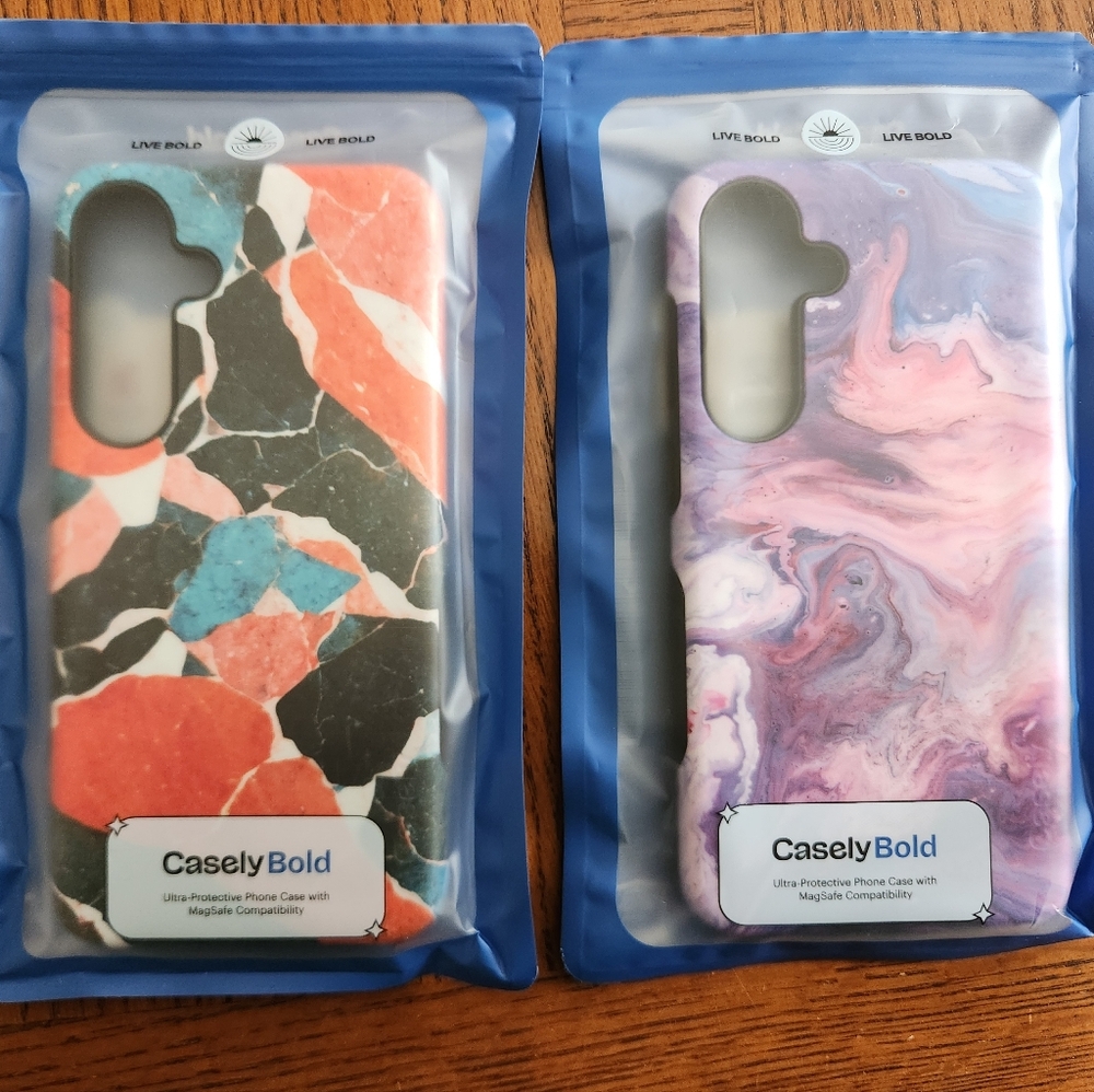 Samsung S25+ - Casely Bold Flex - 2 Pack Phone Cases - Marble NWT
